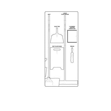 Accuform Clean & Mop Store-Boards Combo Kit, PSB609WTWT PSB609WTWT